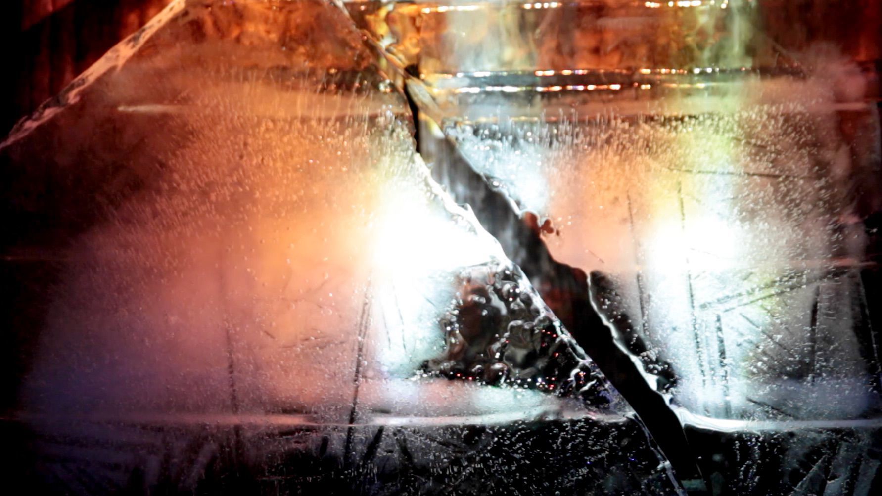 Ice melts in this still from Azin Seraj's Prima Materia.jpg
